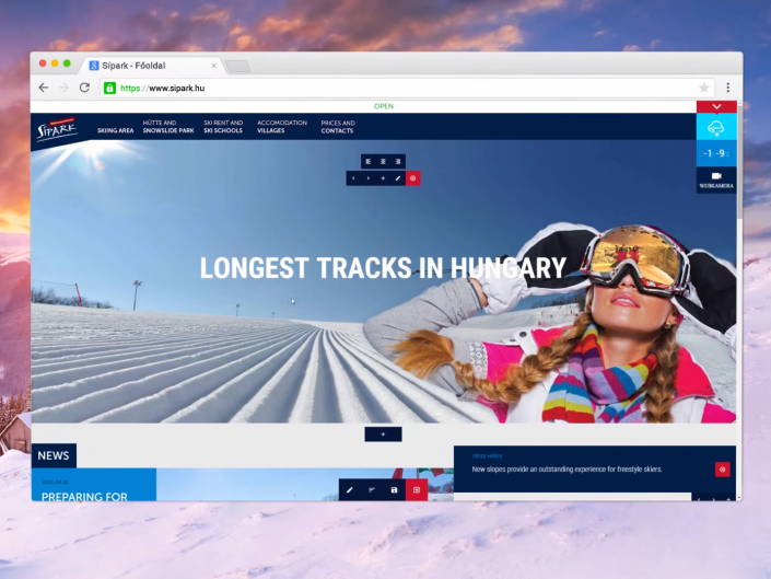 Ski park website - Case Study / 2015